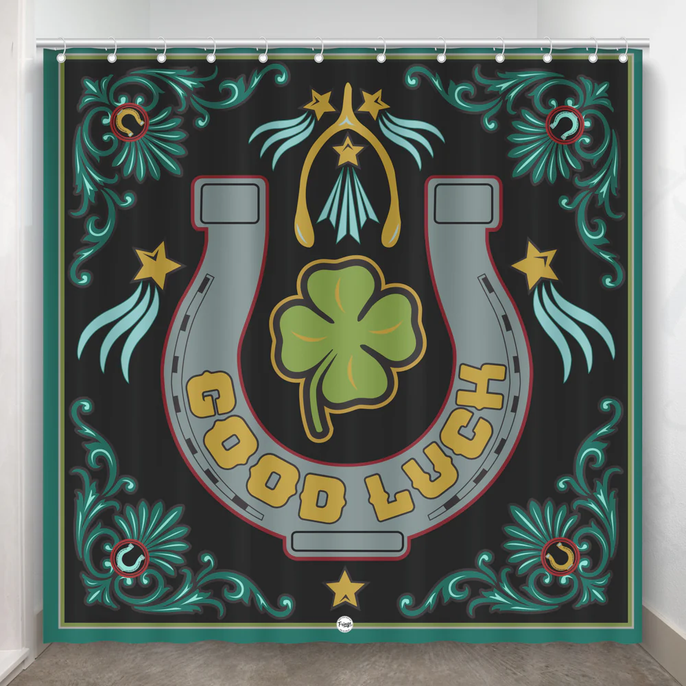 Shower Curtain - Lucky Horseshoe - Image 2