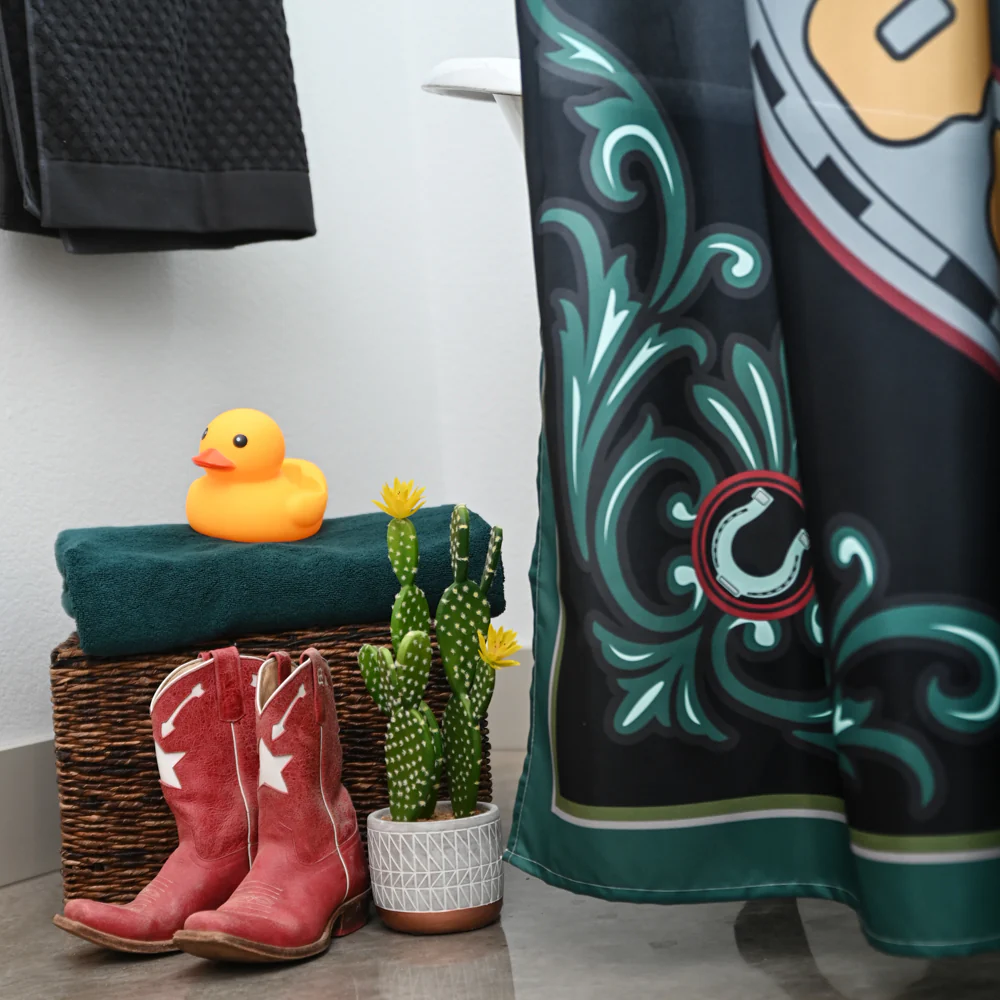 Shower Curtain - Lucky Horseshoe - Image 3