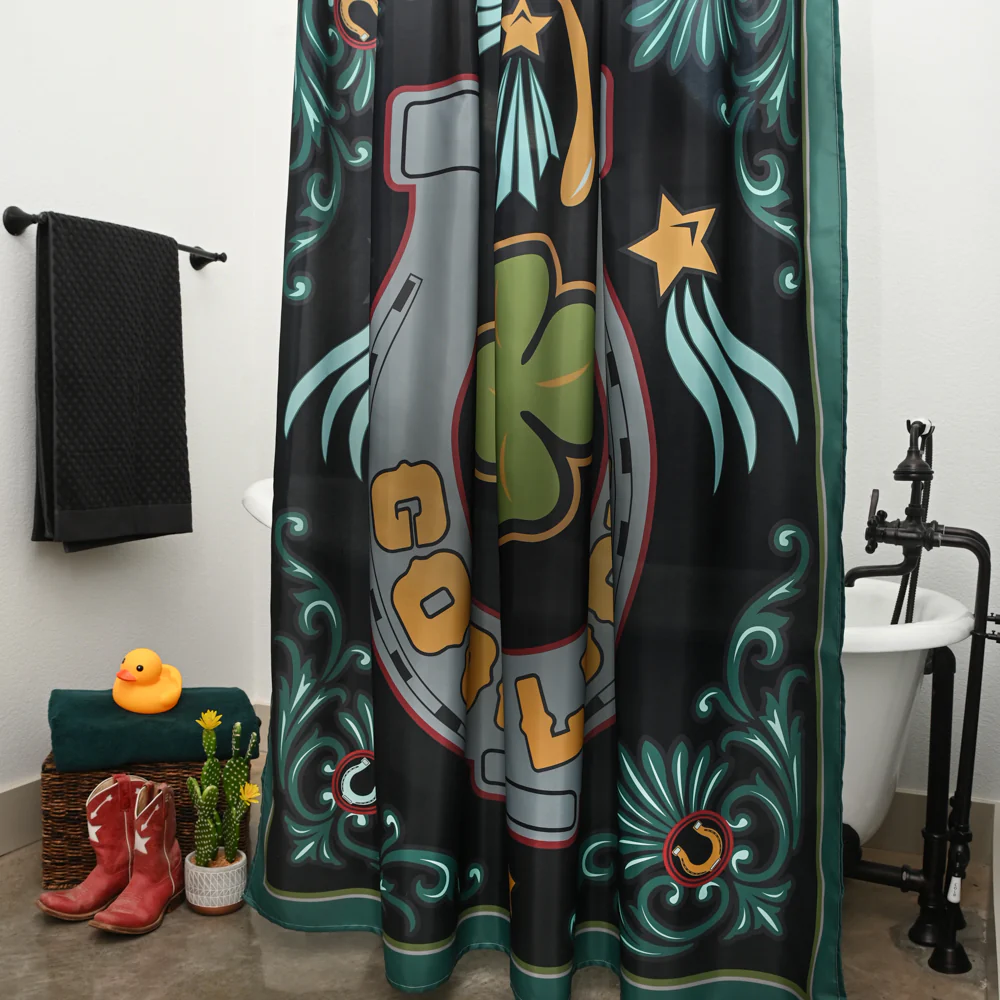 Shower Curtain - Lucky Horseshoe - Image 4