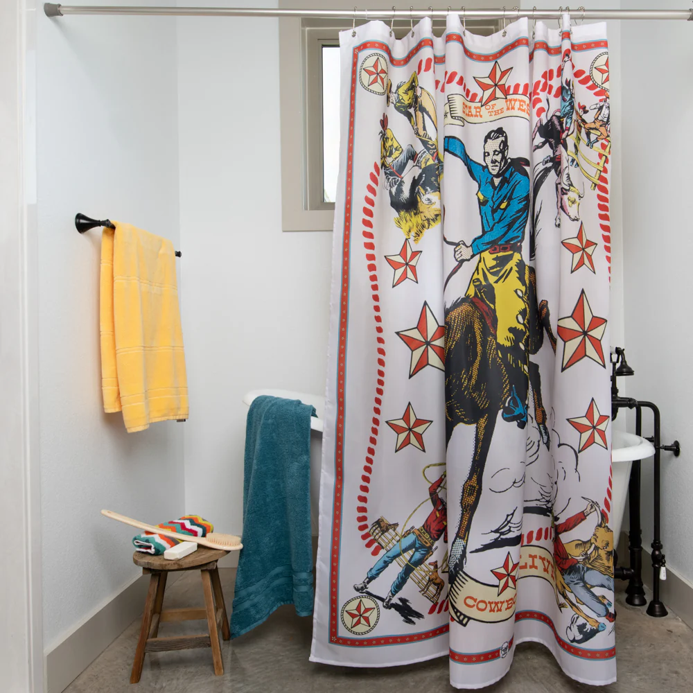 Fringe Shower Curtain - Star of the West - Image 2