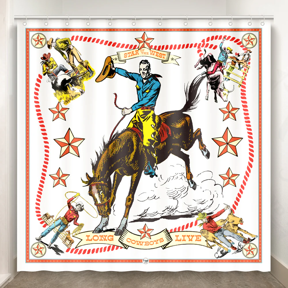 Fringe Shower Curtain - Star of the West - Image 5