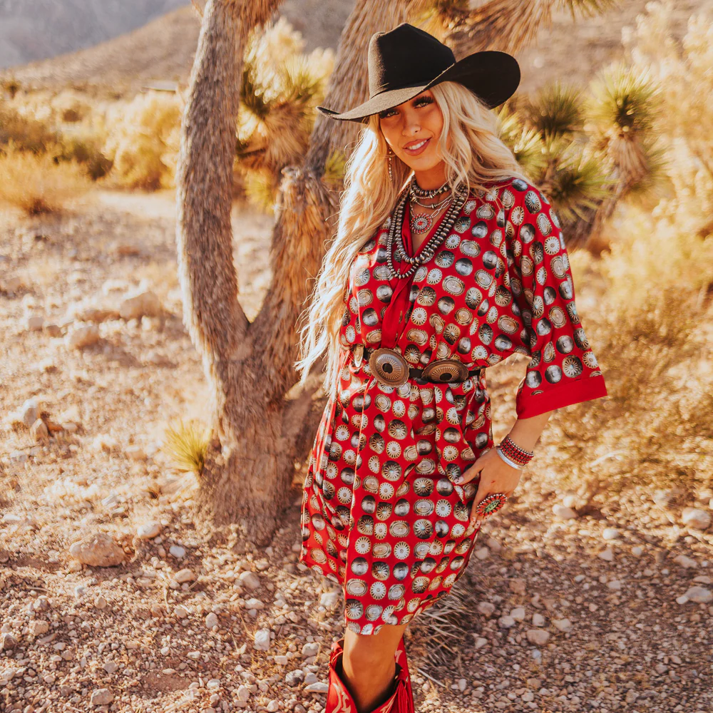 Kimono Robe - Red Concho - Image 4