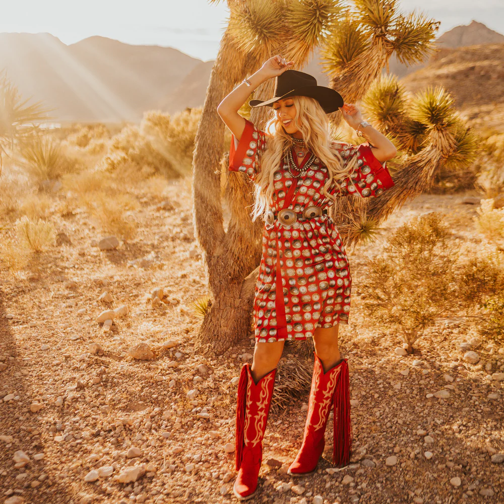 Kimono Robe - Red Concho - Image 7