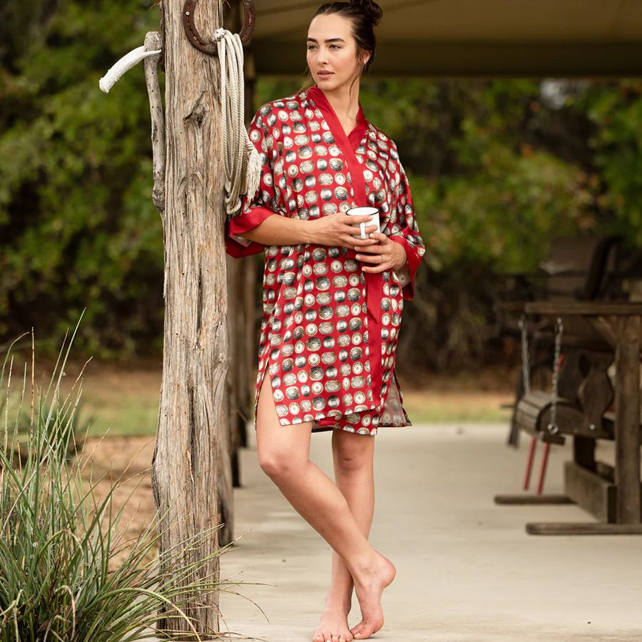 Kimono Robe - Red Concho - Image 8