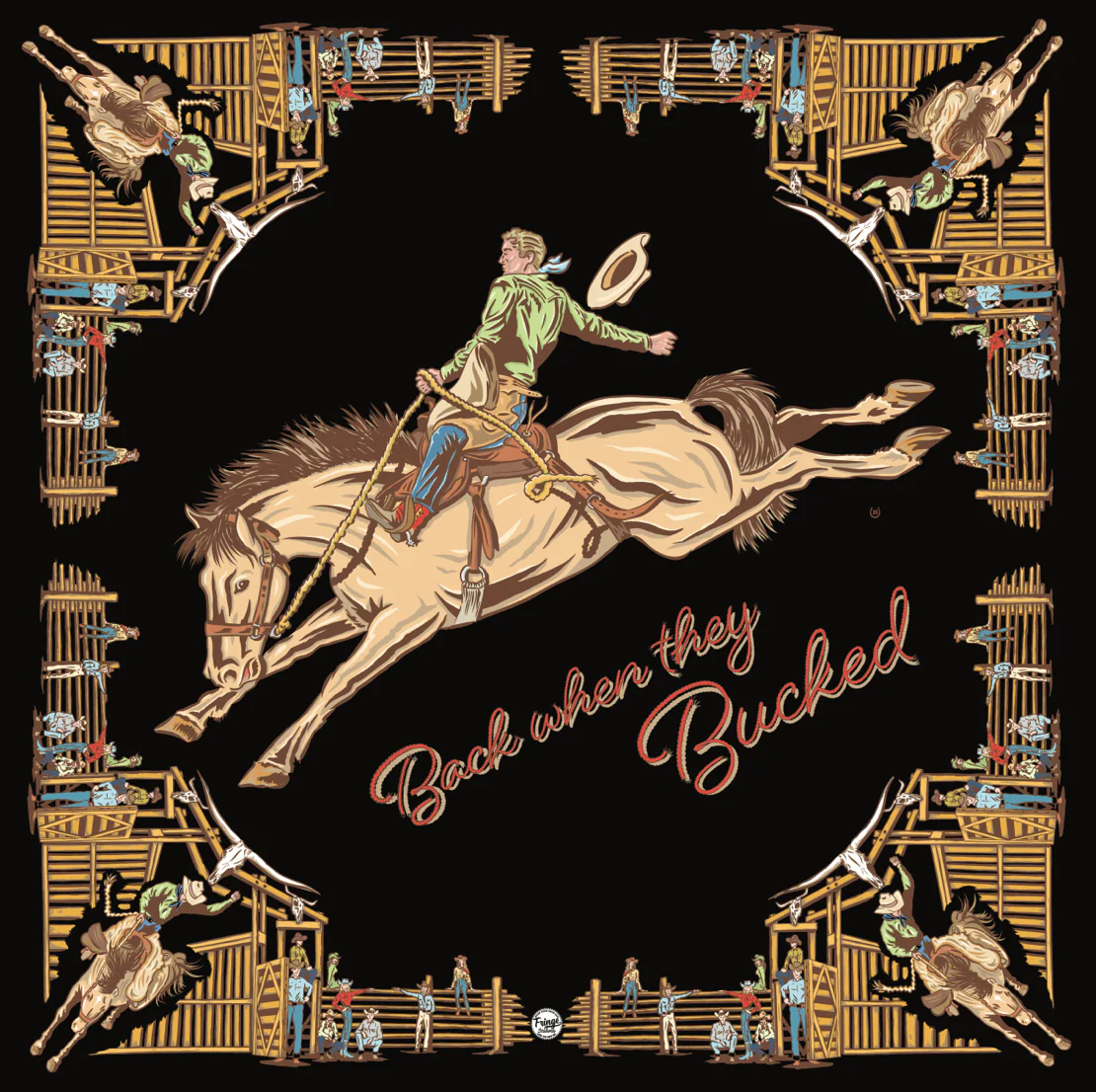 Shower Curtain - Back When They Bucked - Black - Image 4