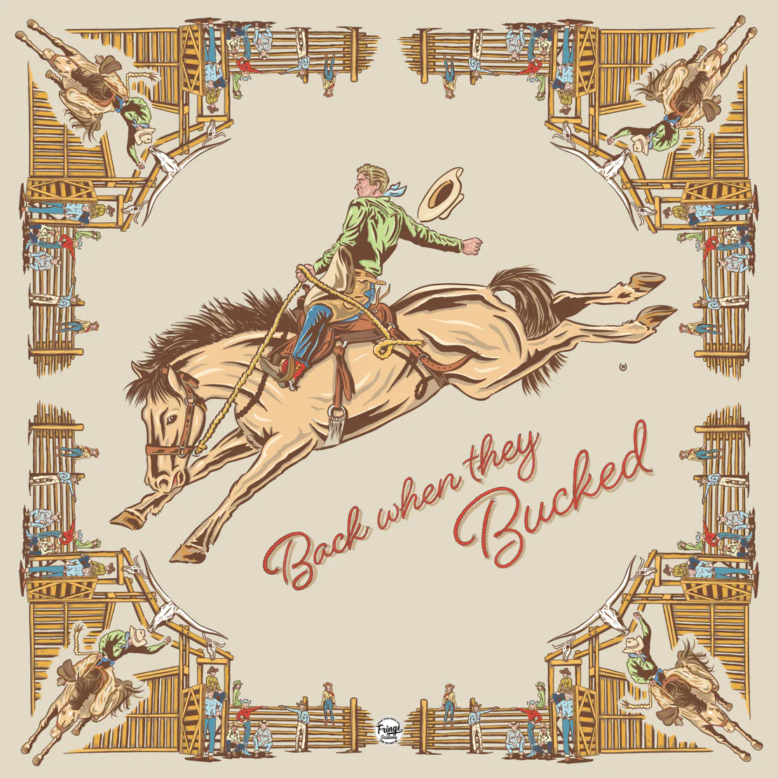 Shower Curtain - Back When They Bucked Tan - Image 4