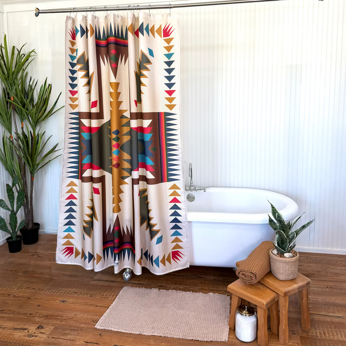 Shower Curtain - Cross Me - Tan - Image 3