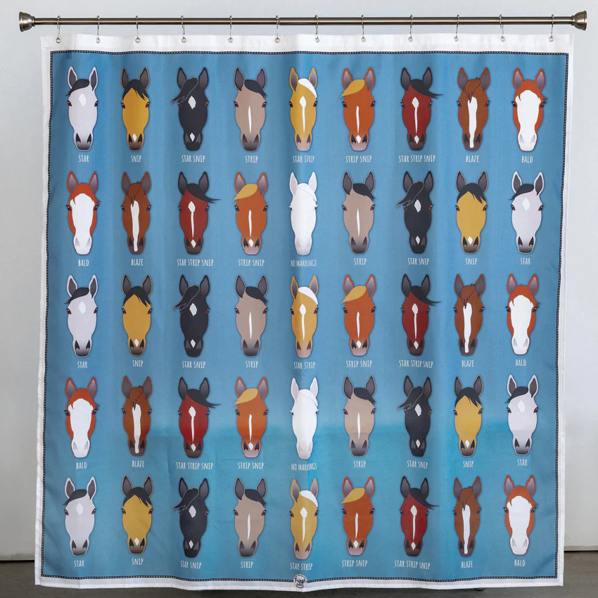 Shower Curtain - Markings - Blue - Image 3