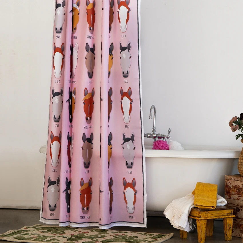 Shower Curtain - Markings - Pink - Image 4
