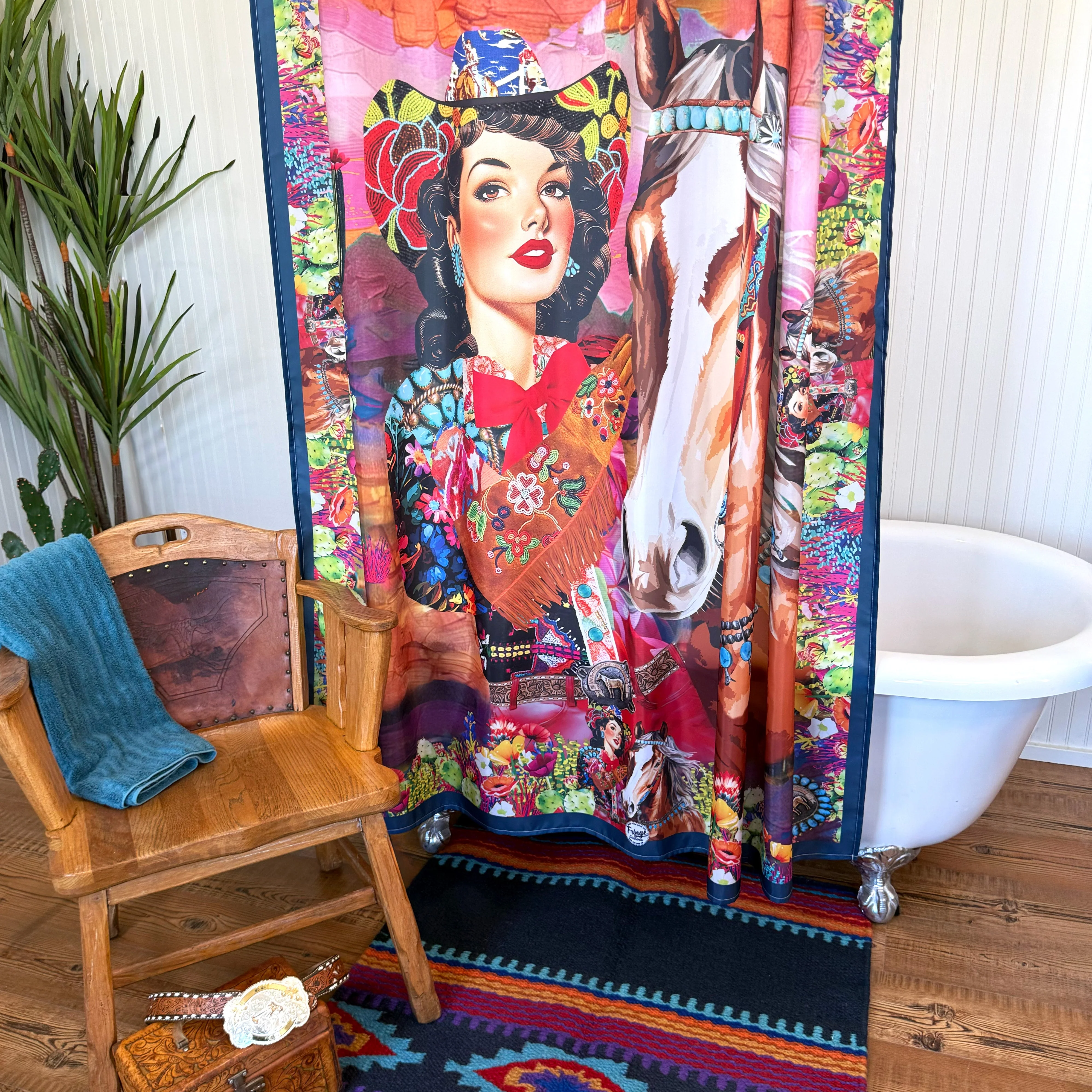 Shower Curtain - Queen of the Rodeo - Image 3