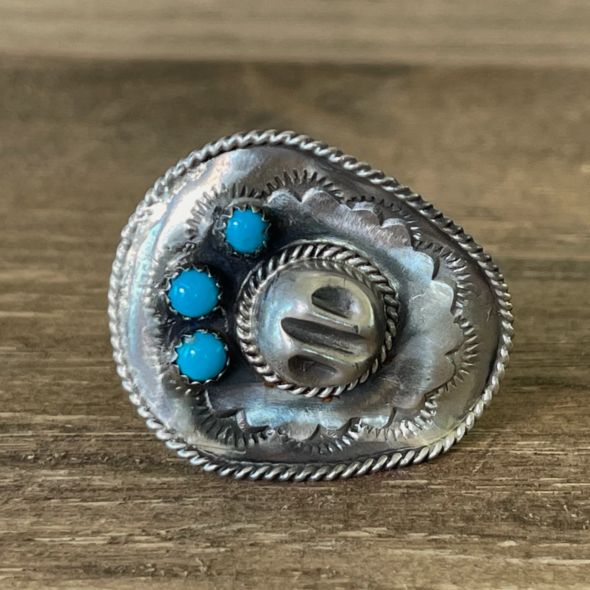 Slide - Cowboy Hat with Turquoise - Image 4