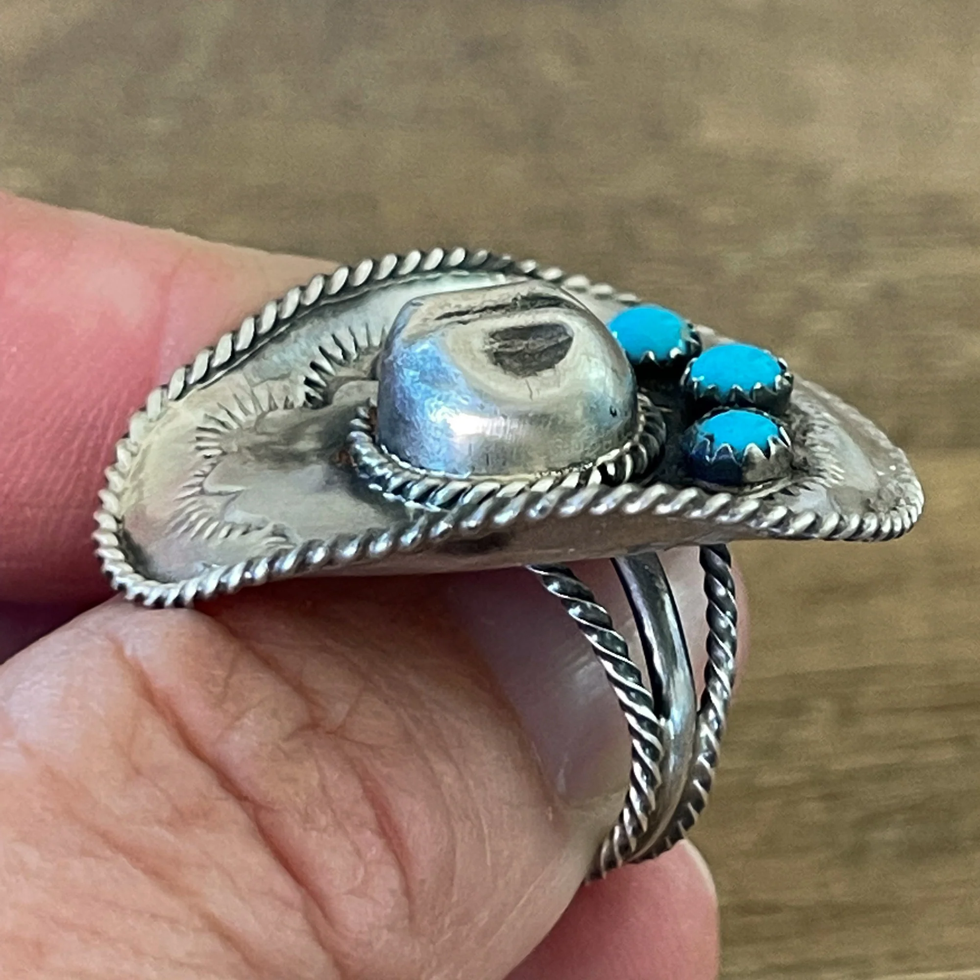 Slide - Cowboy Hat with Turquoise - Image 5