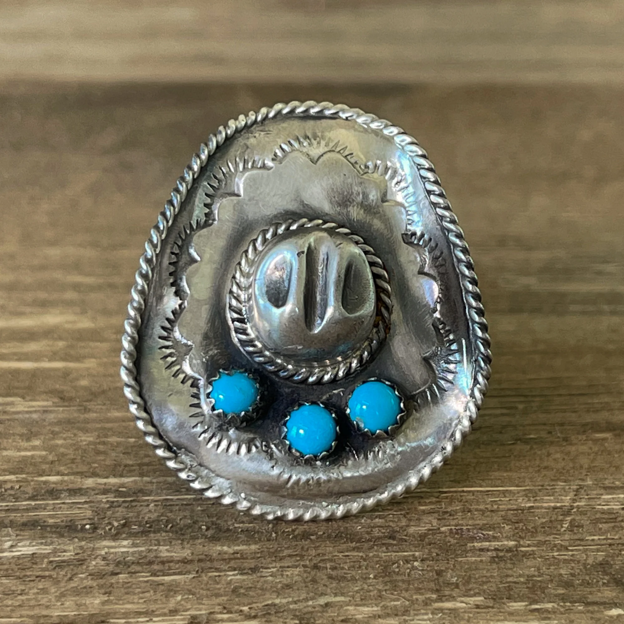 Slide - Cowboy Hat with Turquoise - Image 6