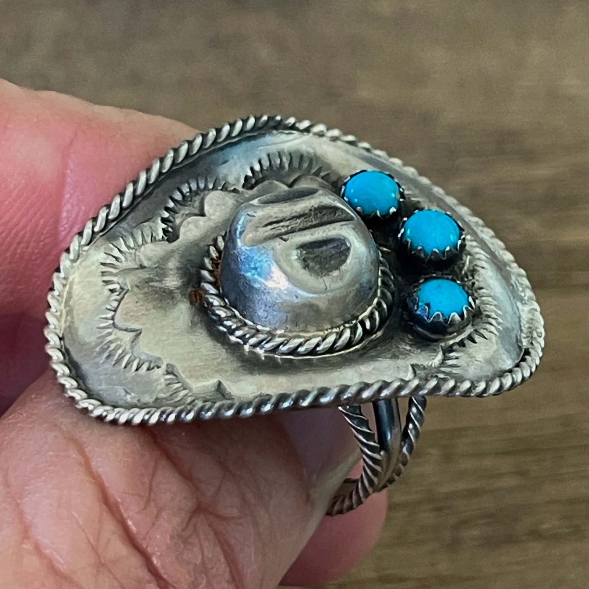Slide - Cowboy Hat with Turquoise - Image 7